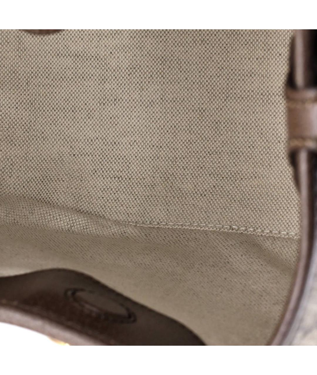 GUCCI Коричневая кожаная сумка через плечо, фото 5