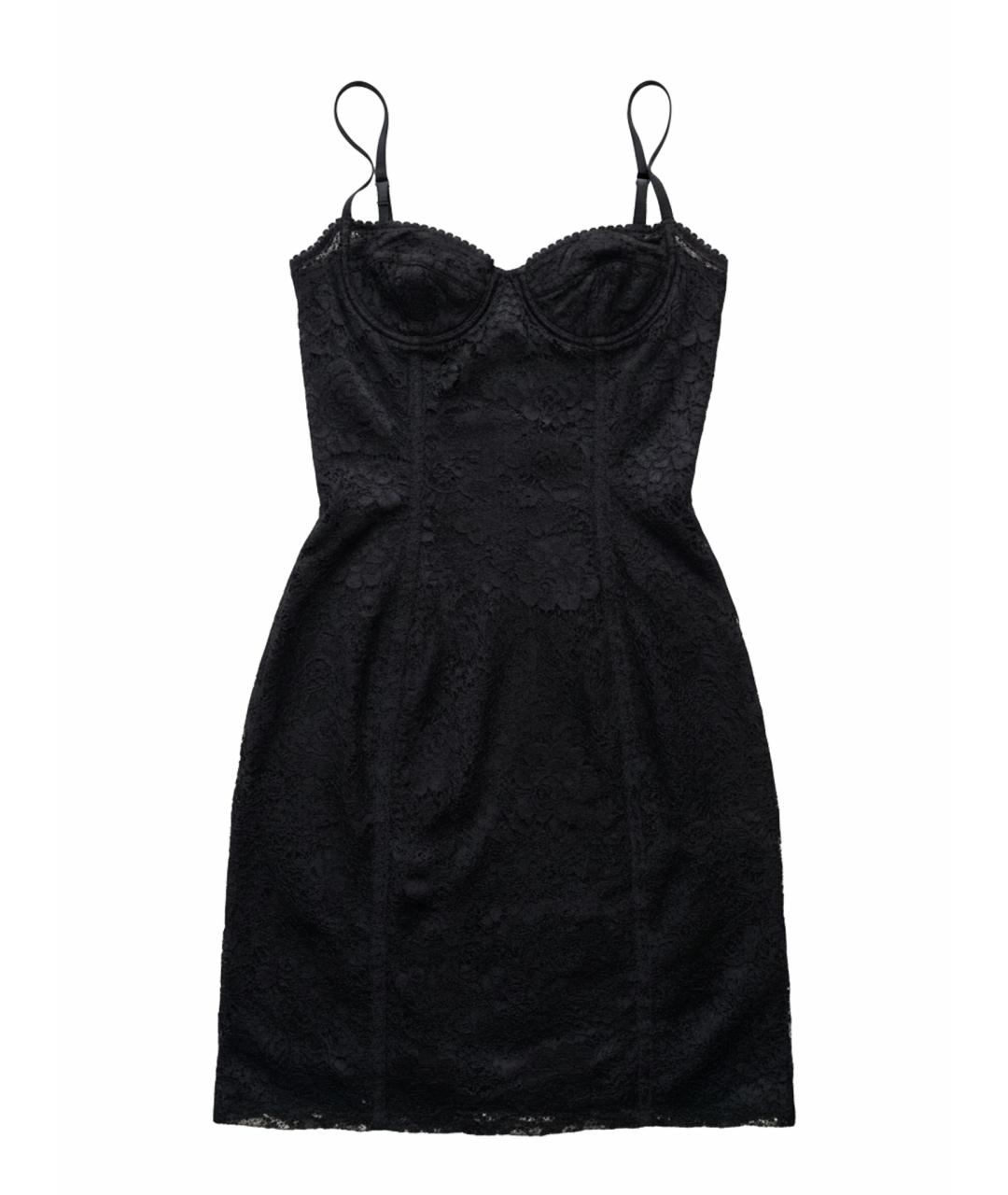 DOLCE&GABBANA Черное шелковое коктейльное платье, фото 1