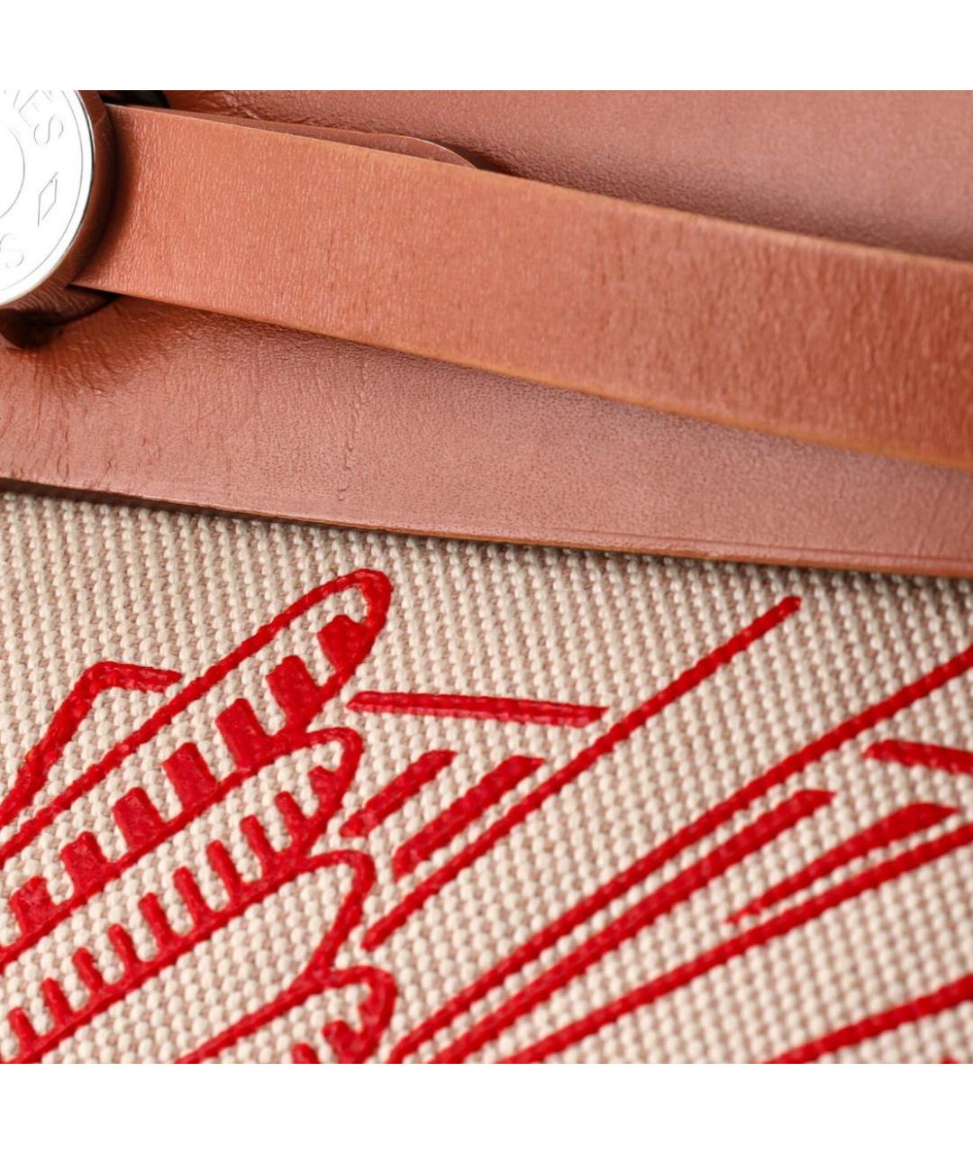 HERMES Бежевая кожаная сумка через плечо, фото 7