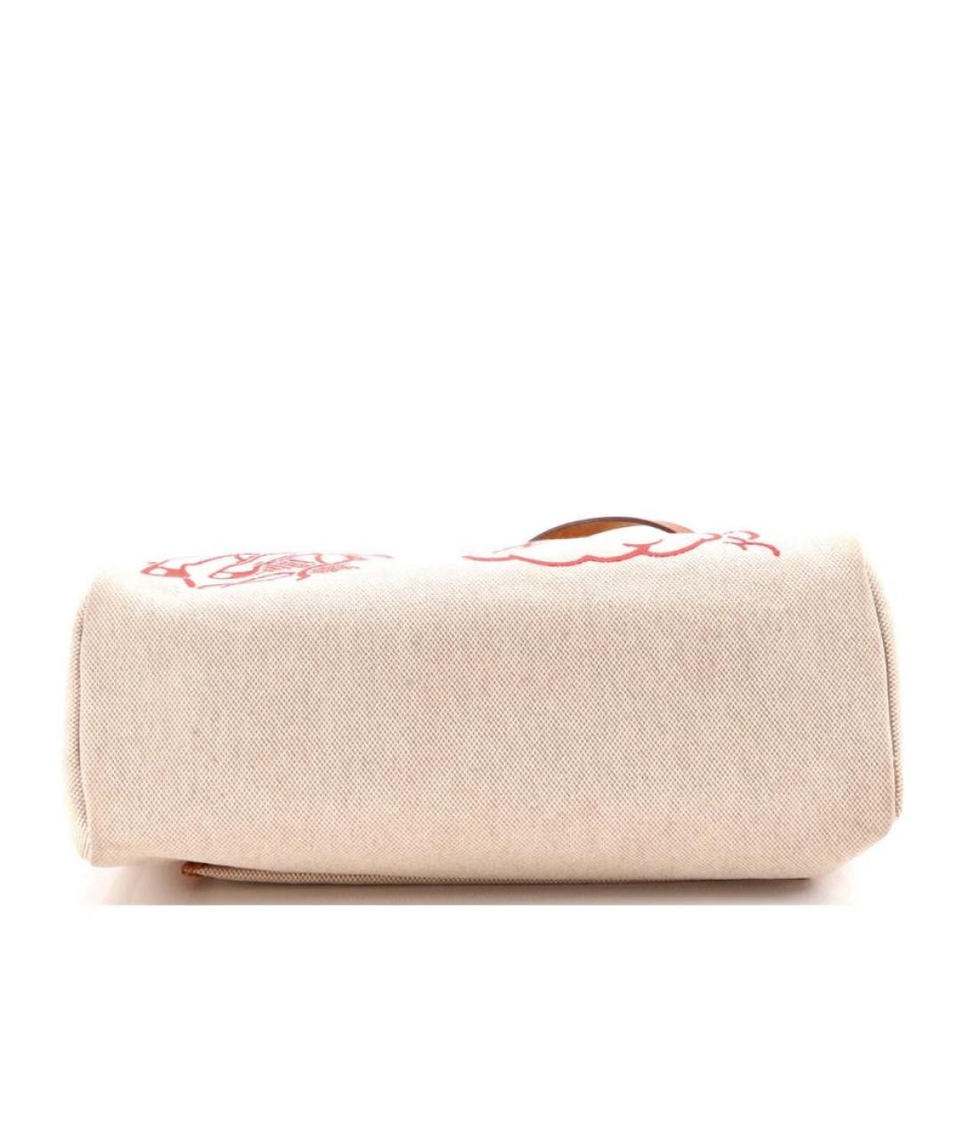 HERMES Бежевая кожаная сумка через плечо, фото 5