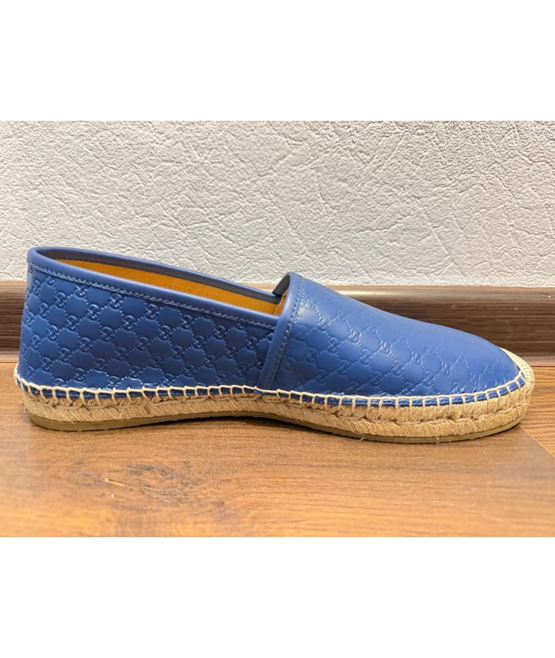 GUCCI Синие кожаные эспадрильи, фото 7