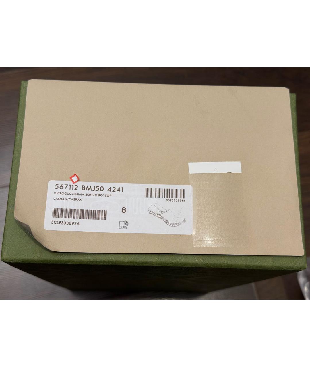 GUCCI Синие кожаные эспадрильи, фото 5