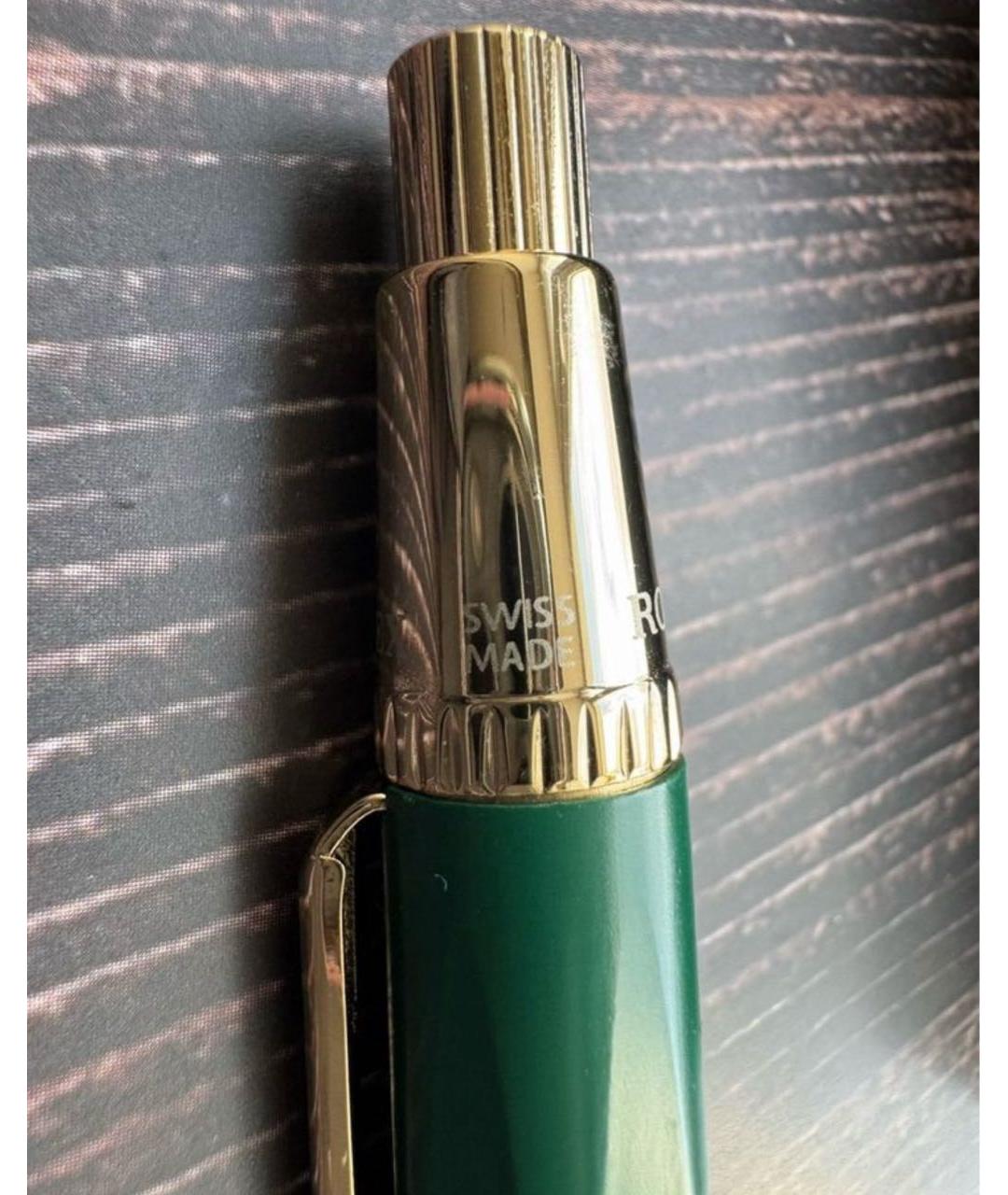 ROLEX Зеленая пластиковая шариковая ручка, фото 4