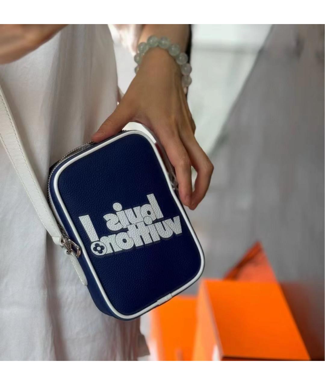 LOUIS VUITTON Синяя кожаная сумка на плечо, фото 6