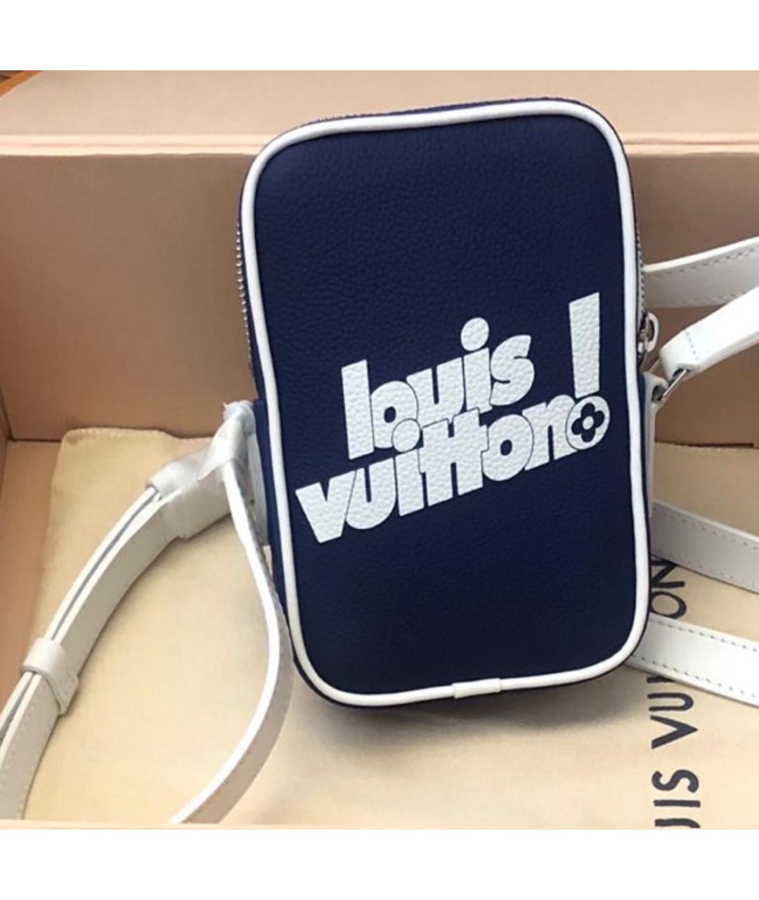 LOUIS VUITTON Синяя кожаная сумка на плечо, фото 7