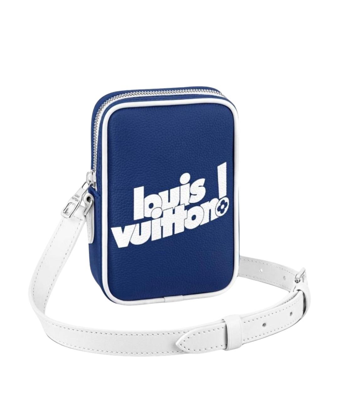 LOUIS VUITTON Синяя кожаная сумка на плечо, фото 1