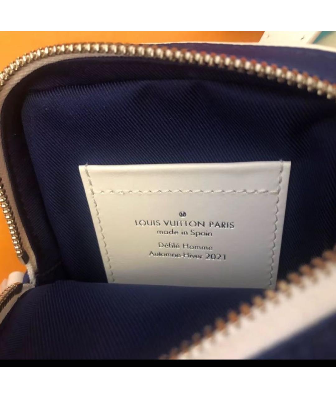 LOUIS VUITTON Синяя кожаная сумка на плечо, фото 8