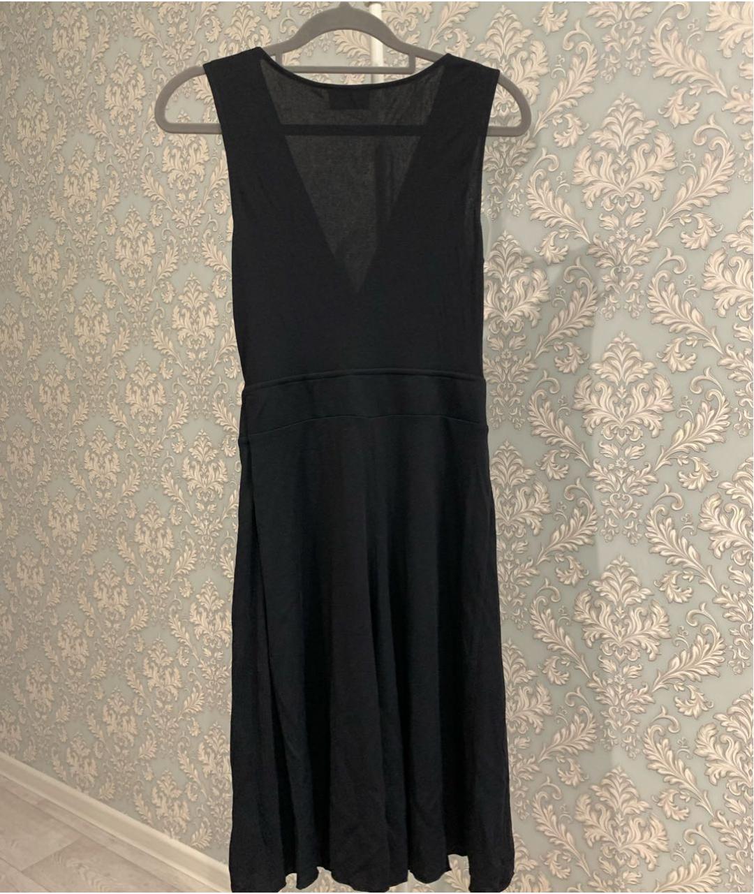 BLUGIRL Черное шелковое коктейльное платье, фото 2