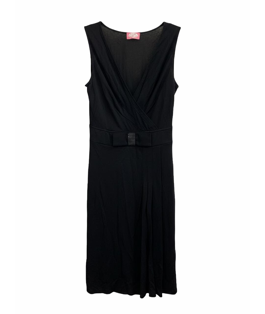 BLUGIRL Черное шелковое коктейльное платье, фото 1