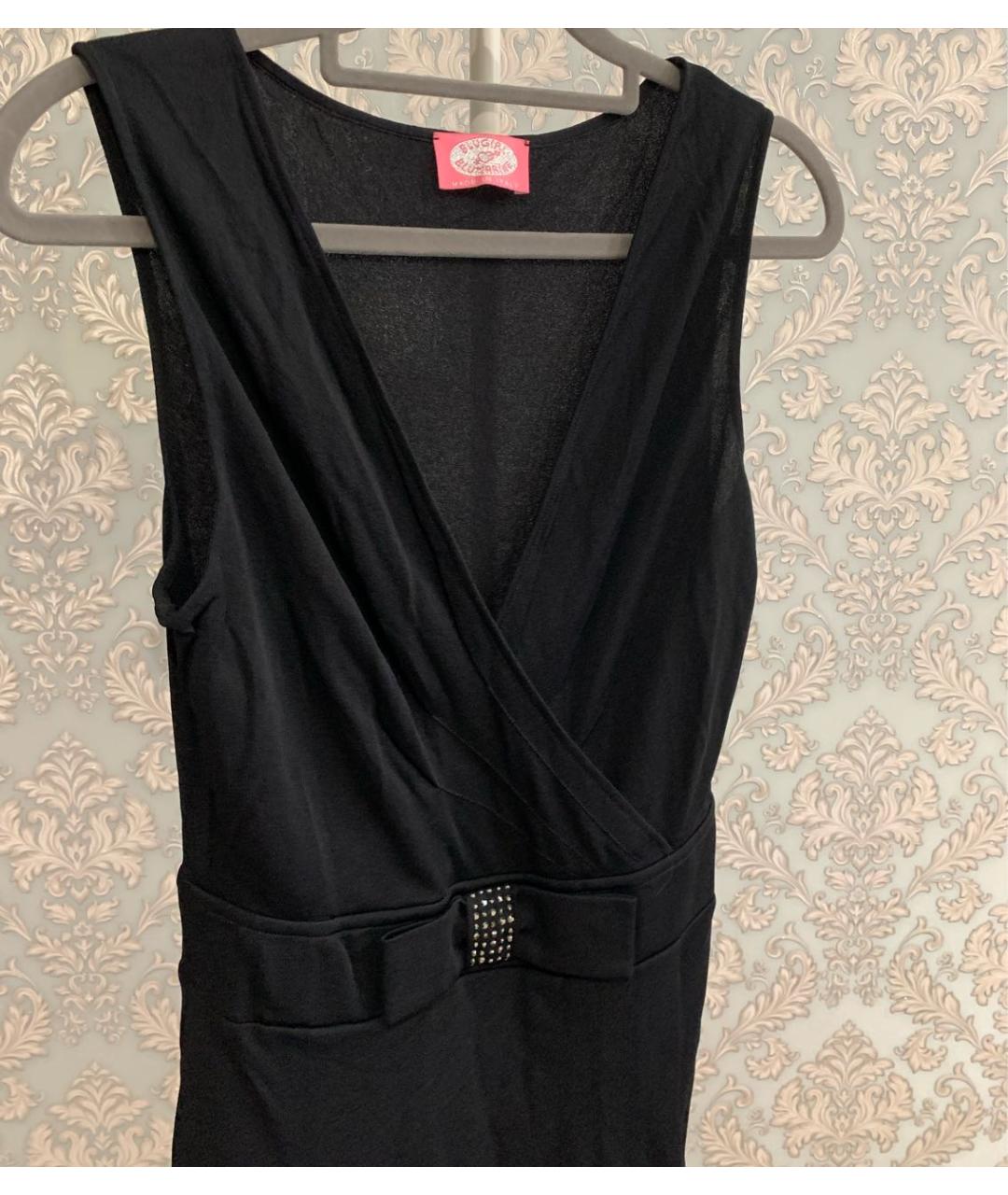 BLUGIRL Черное шелковое коктейльное платье, фото 3