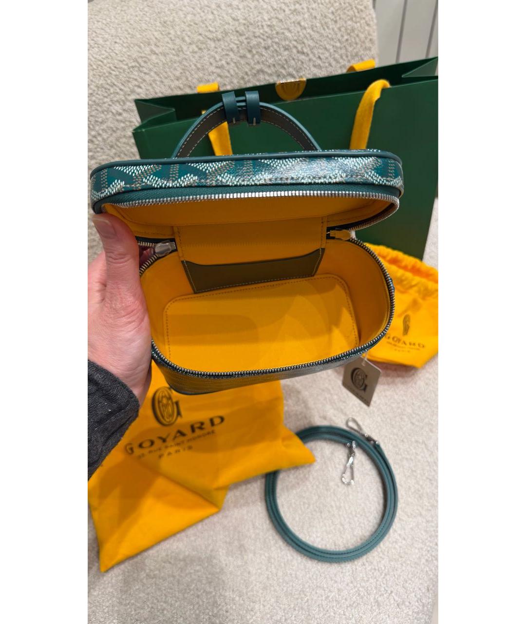 GOYARD Зеленая кожаная сумка через плечо, фото 4