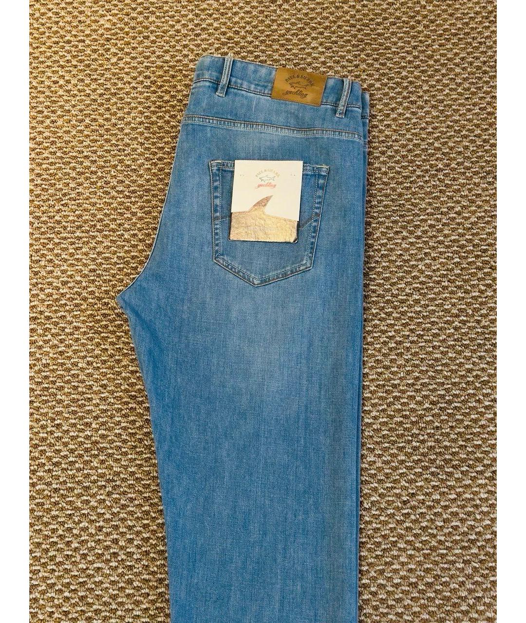 PAUL & SHARK Синие хлопко-эластановые джинсы скинни, фото 5