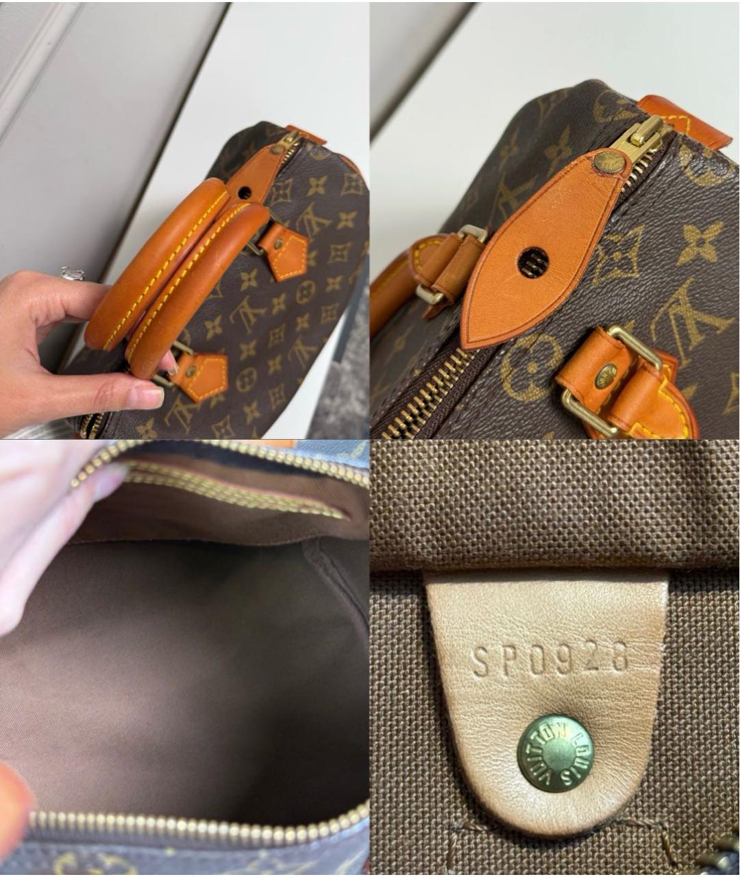 LOUIS VUITTON Коричневая сумка с короткими ручками, фото 8