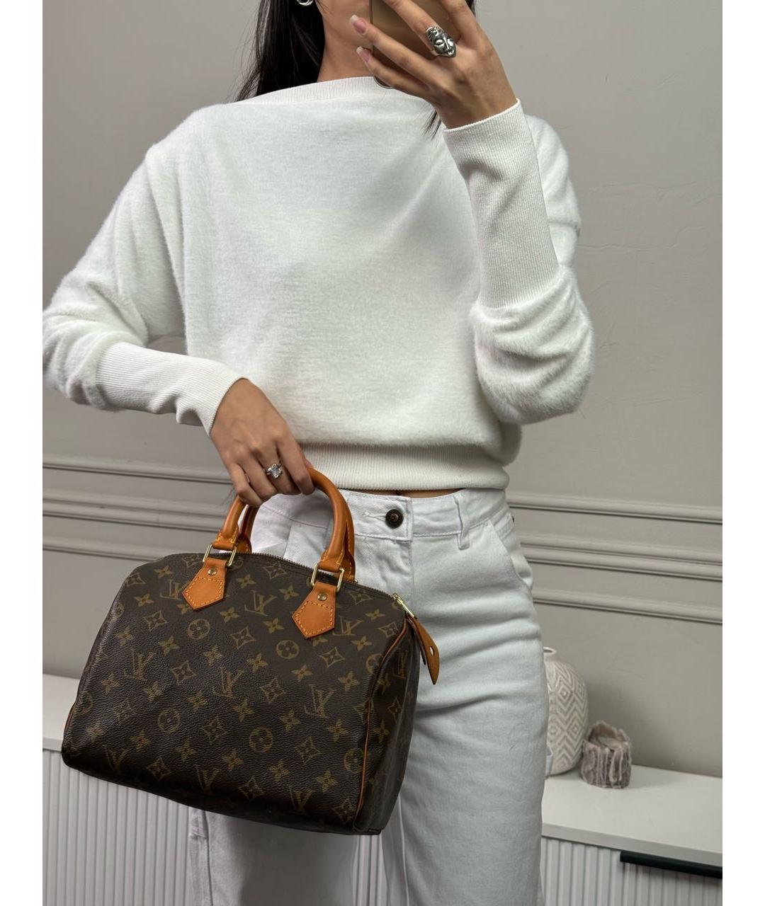 LOUIS VUITTON Коричневая сумка с короткими ручками, фото 7