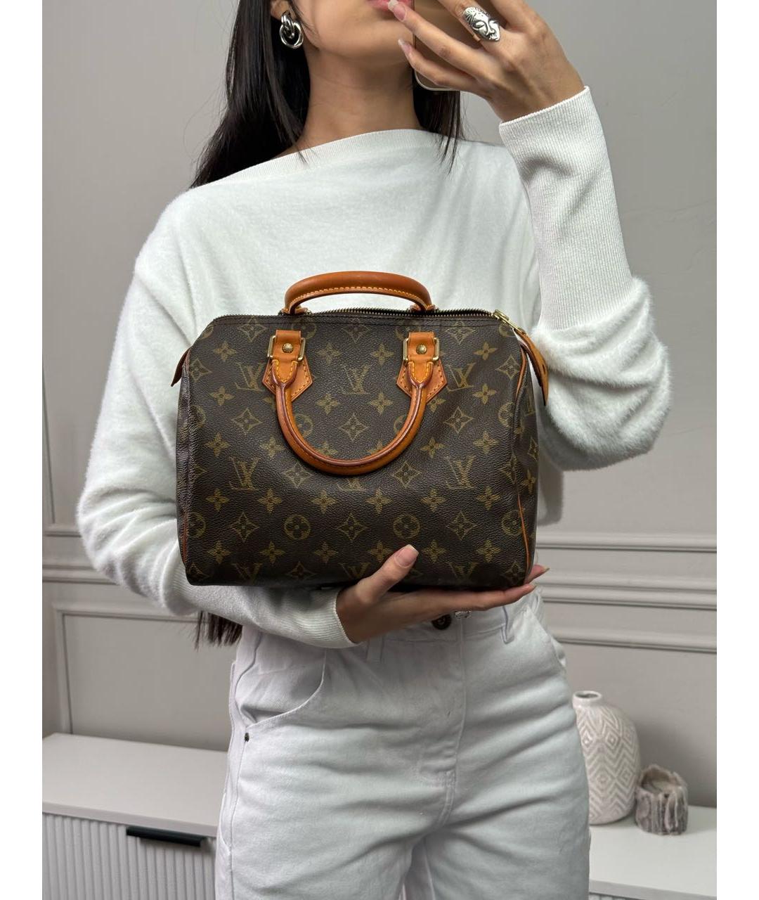 LOUIS VUITTON Коричневая сумка с короткими ручками, фото 6