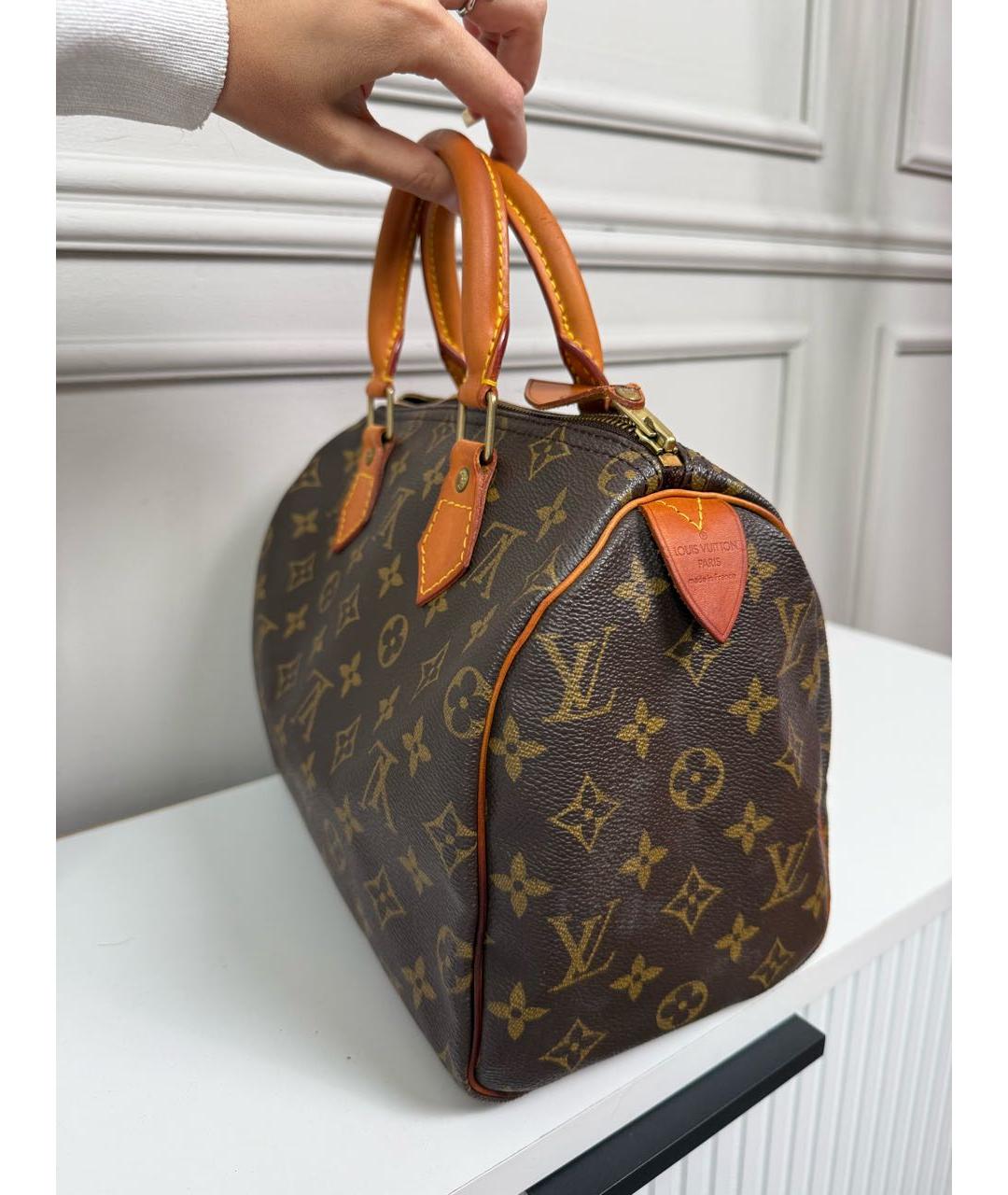 LOUIS VUITTON Коричневая сумка с короткими ручками, фото 3