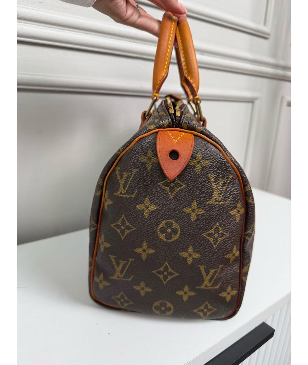 LOUIS VUITTON Коричневая сумка с короткими ручками, фото 4