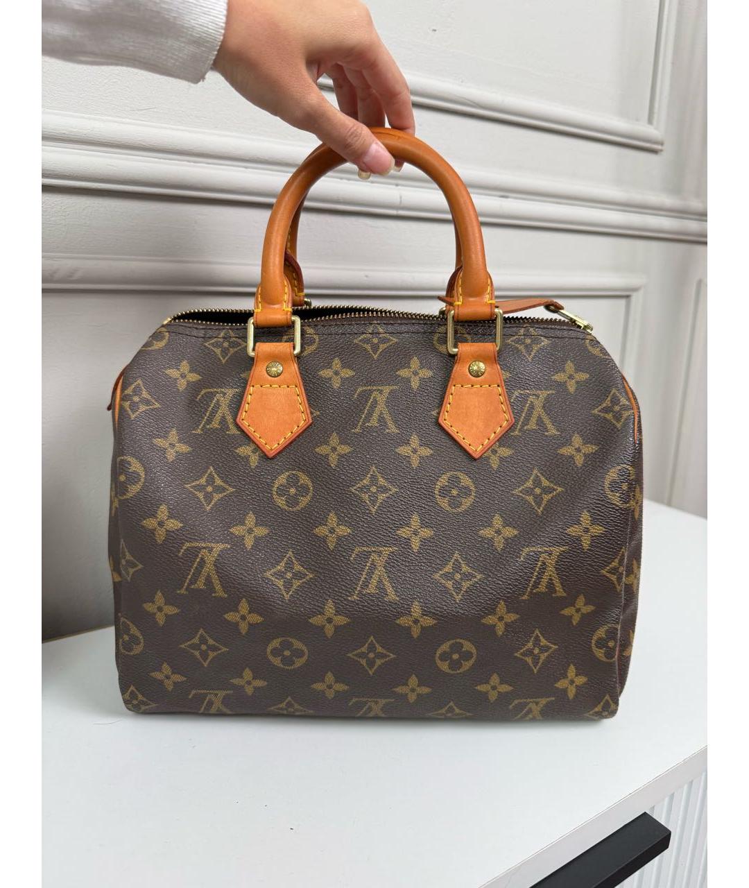 LOUIS VUITTON Коричневая сумка с короткими ручками, фото 9