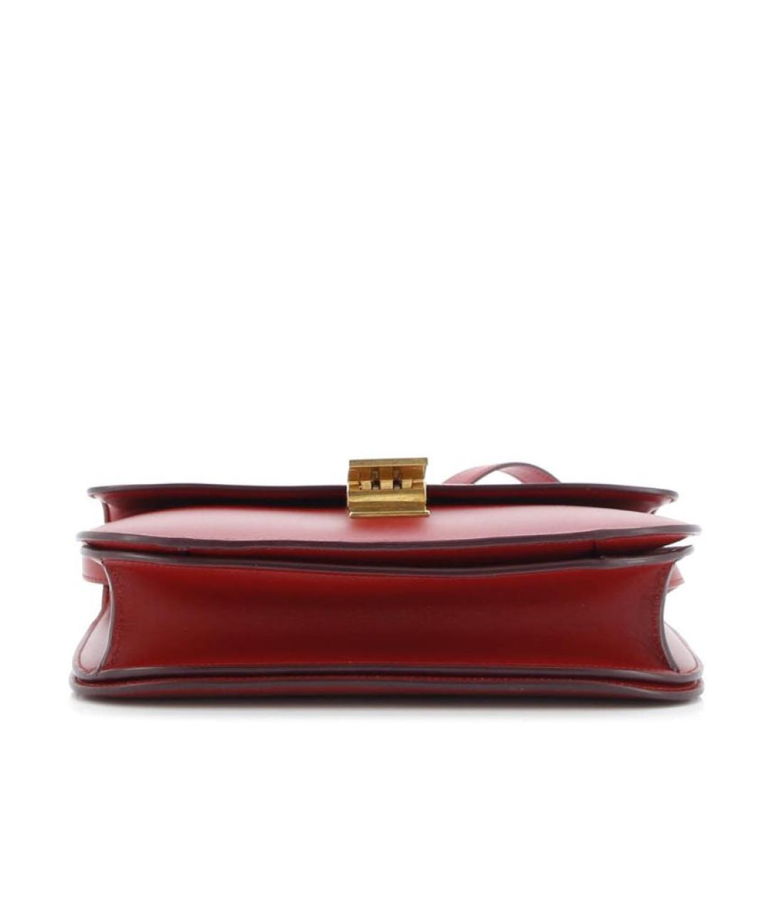 CELINE Красная кожаная сумка через плечо, фото 4