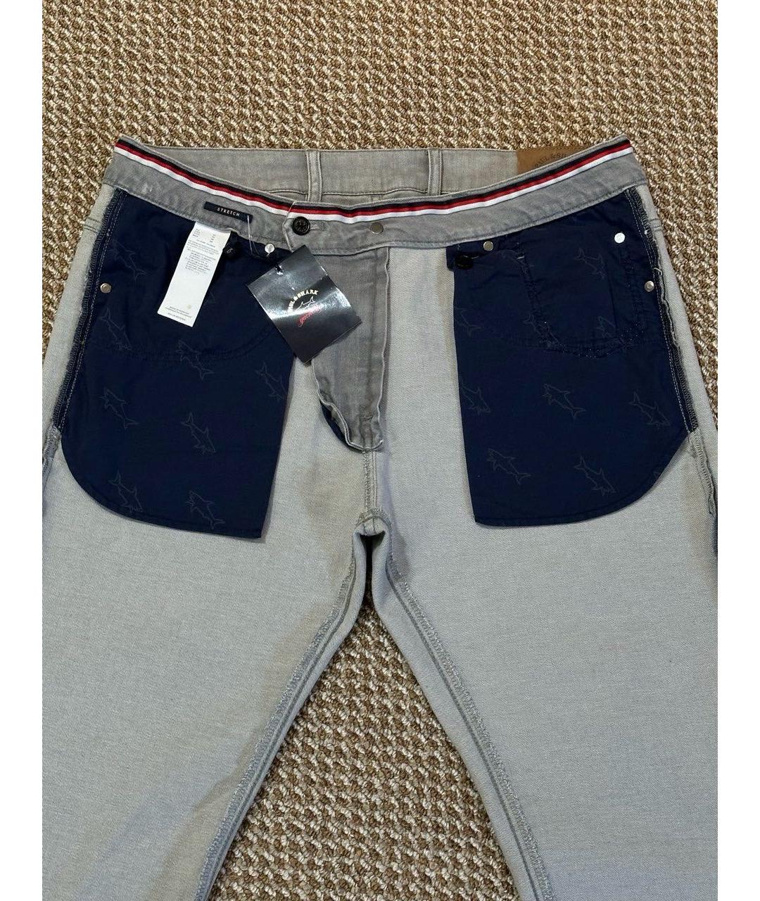 PAUL & SHARK Серые хлопко-эластановые джинсы скинни, фото 8