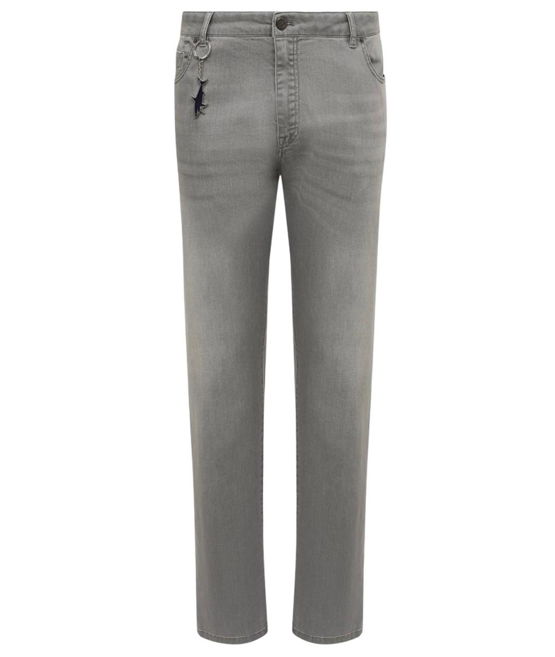 PAUL & SHARK Серые хлопко-эластановые джинсы скинни, фото 1