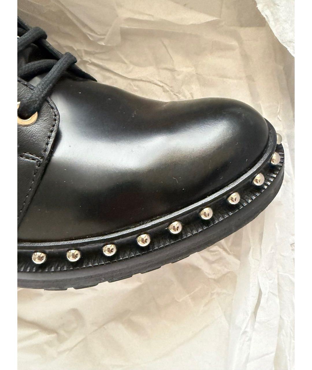 BALMAIN Черные кожаные ботинки, фото 3