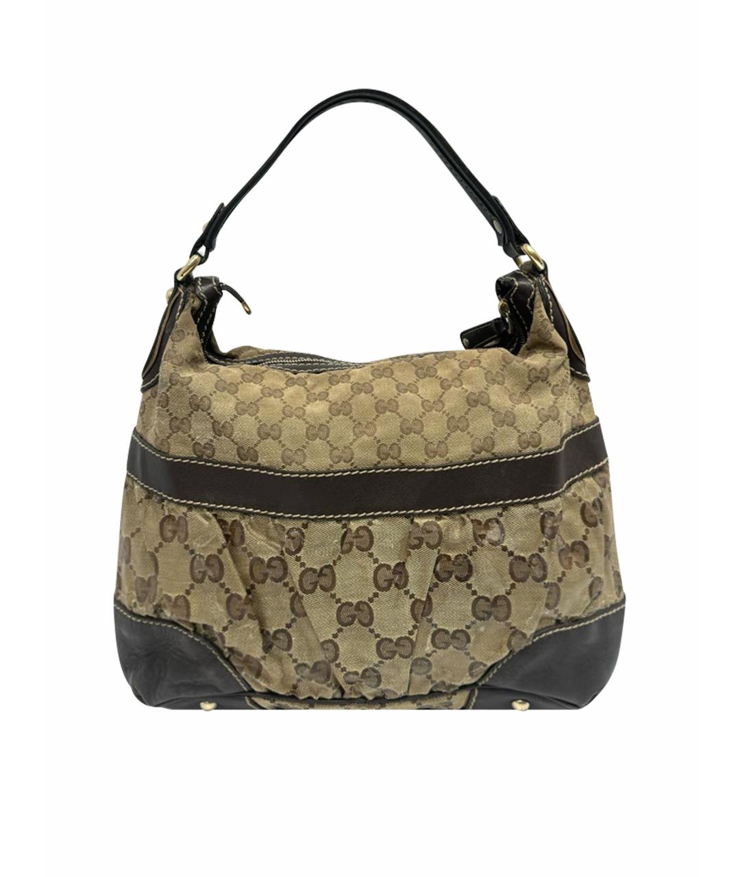 GUCCI Бежевая жаккардовая сумка тоут, фото 1