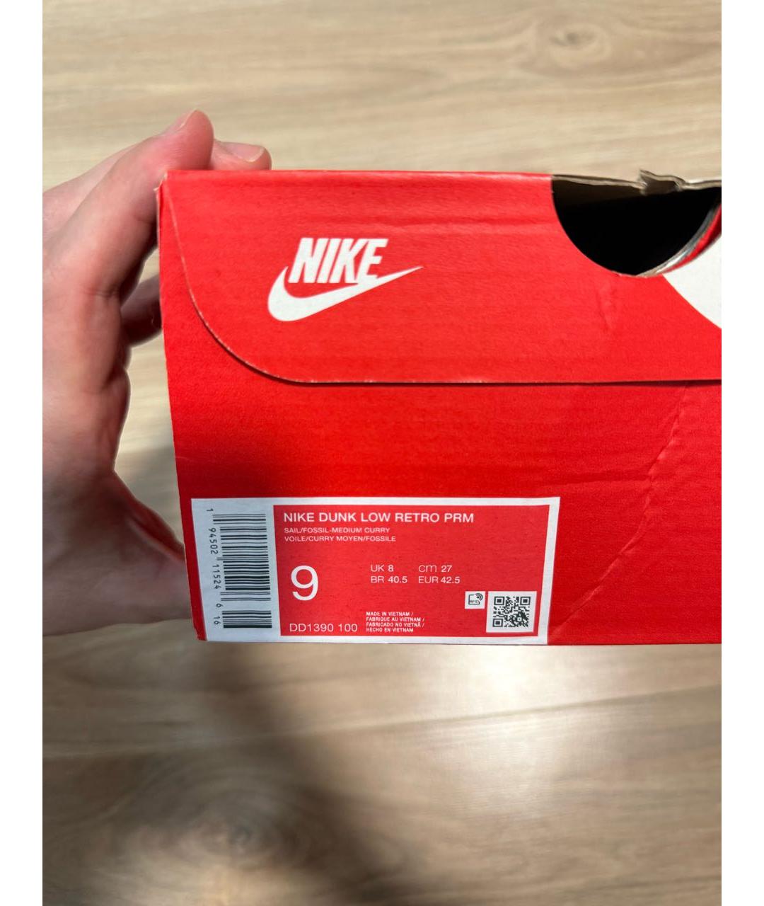 NIKE Бежевые замшевые низкие кроссовки / кеды, фото 8