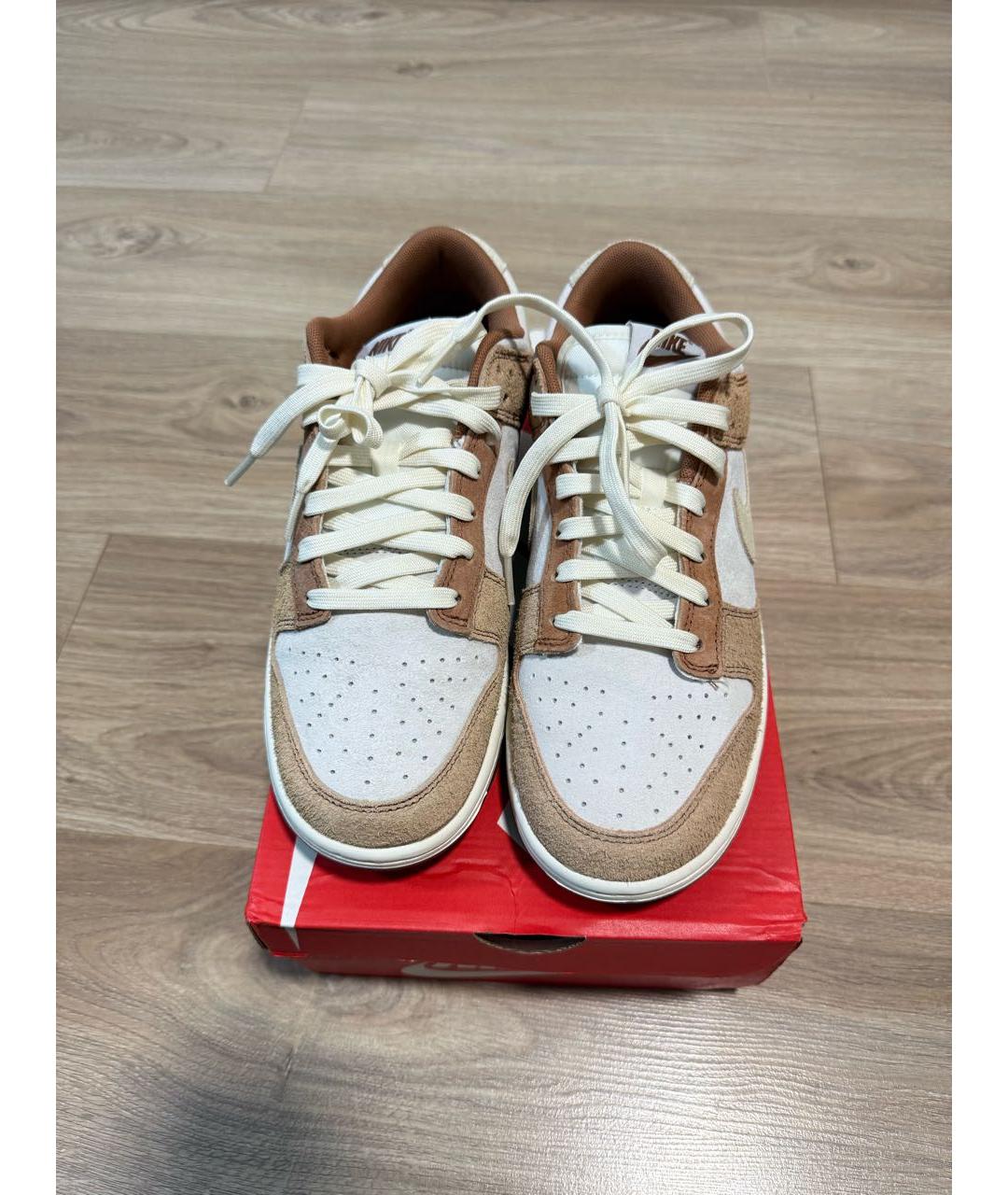 NIKE Бежевые замшевые низкие кроссовки / кеды, фото 2