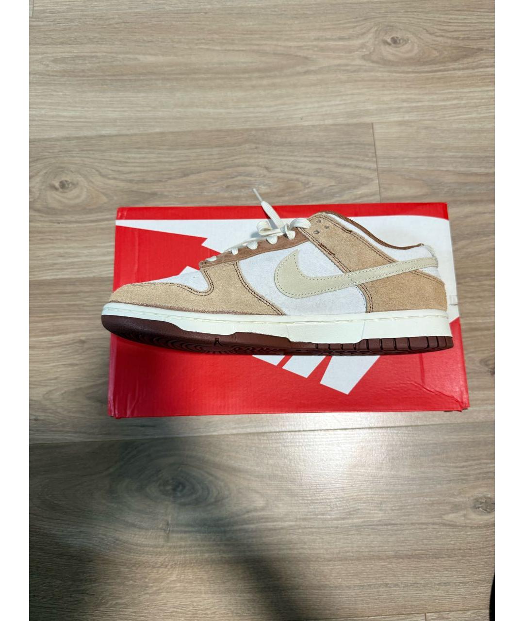 NIKE Бежевые замшевые низкие кроссовки / кеды, фото 6