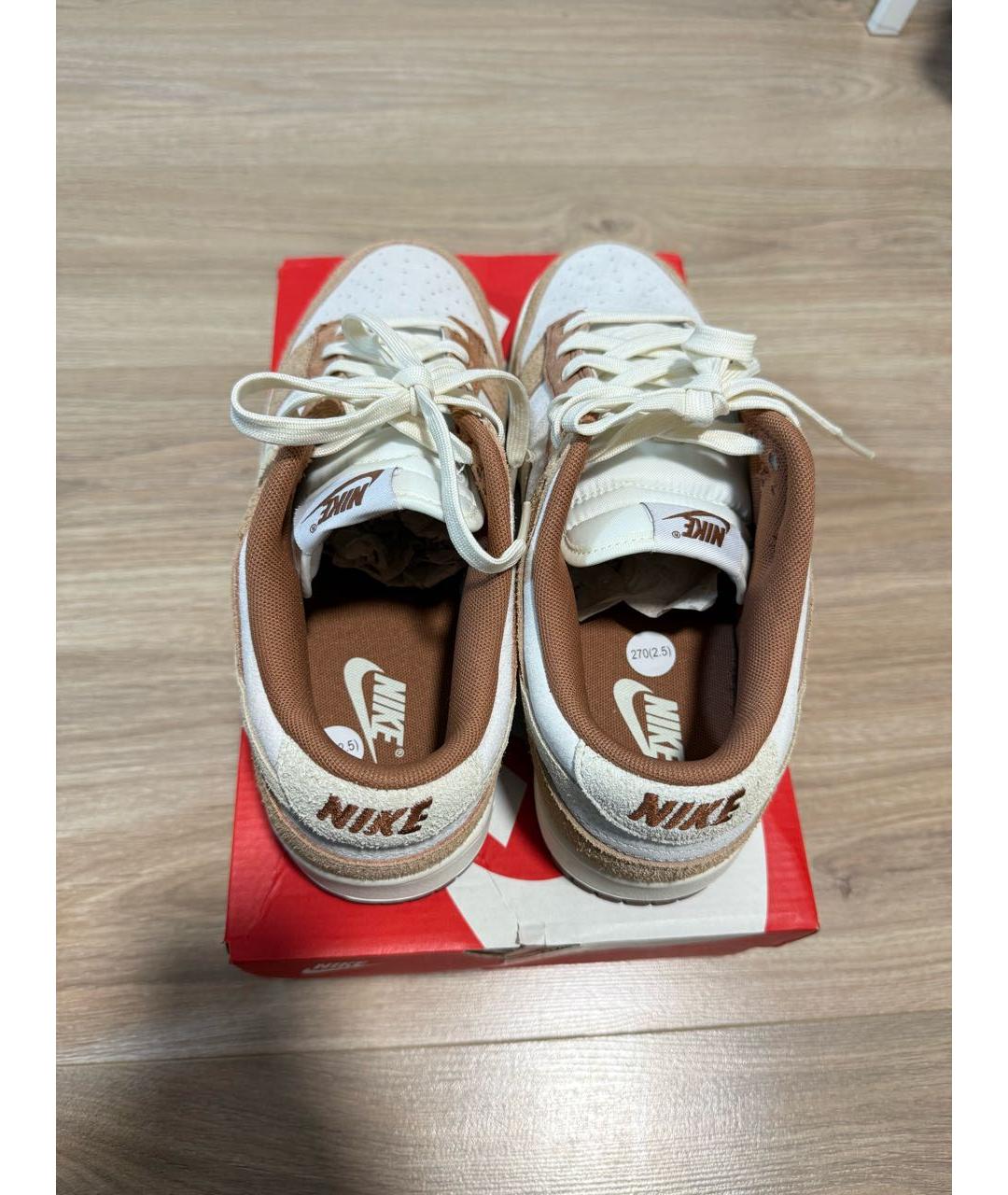 NIKE Бежевые замшевые низкие кроссовки / кеды, фото 3