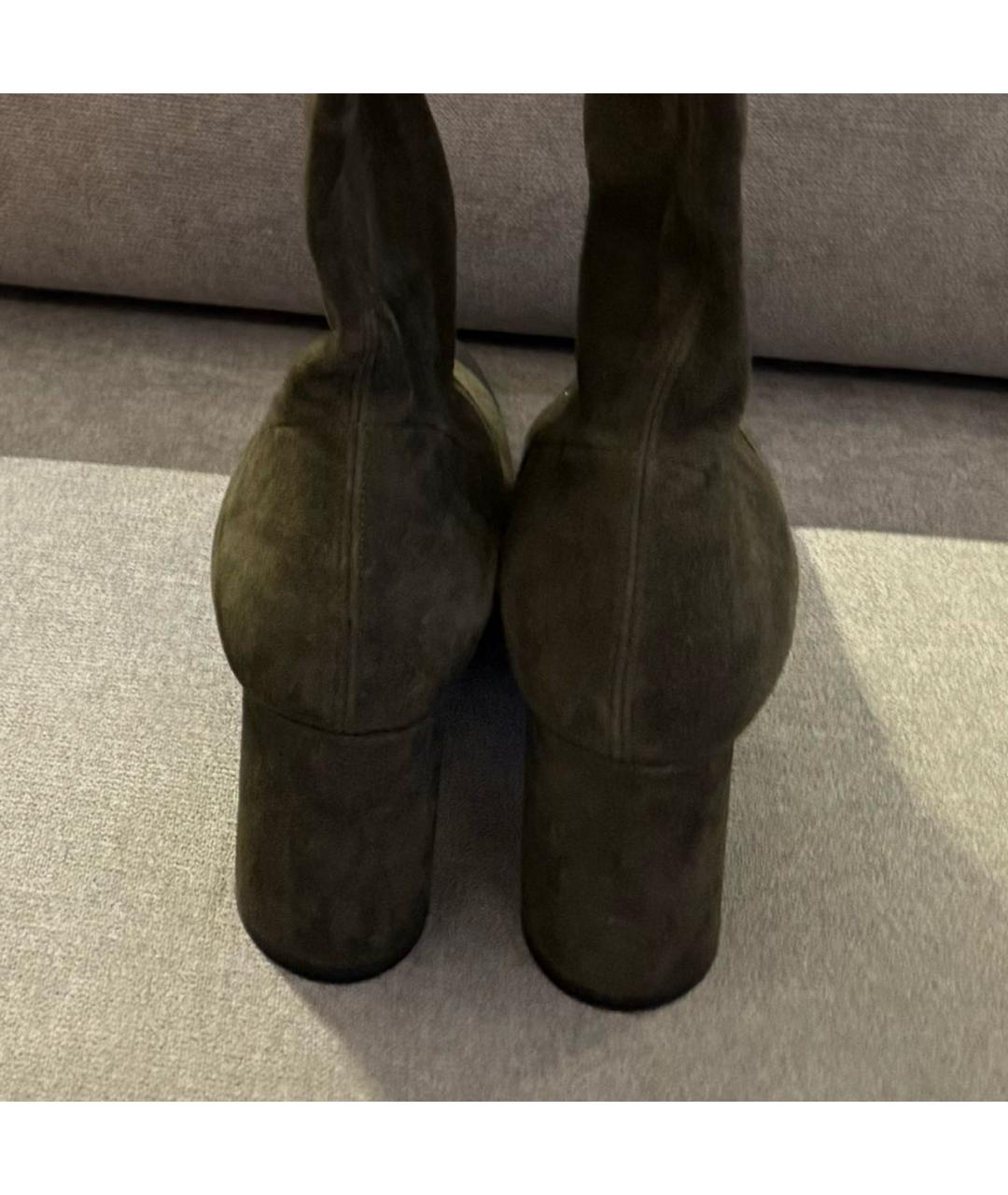 CASADEI Хаки замшевые ботфорты, фото 4