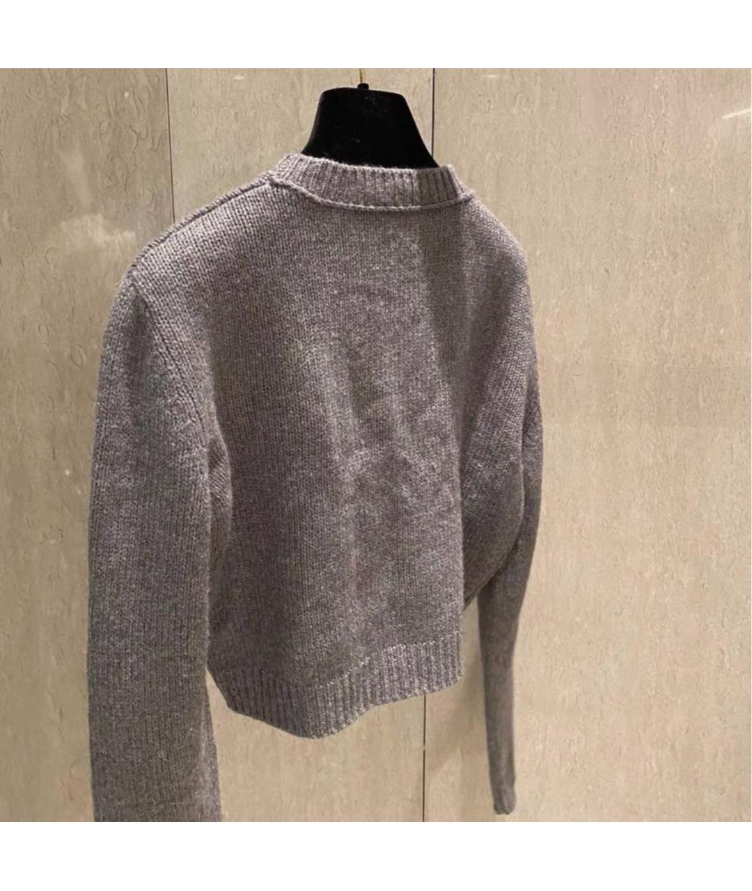 MIU MIU Серый шерстяной джемпер / свитер, фото 4