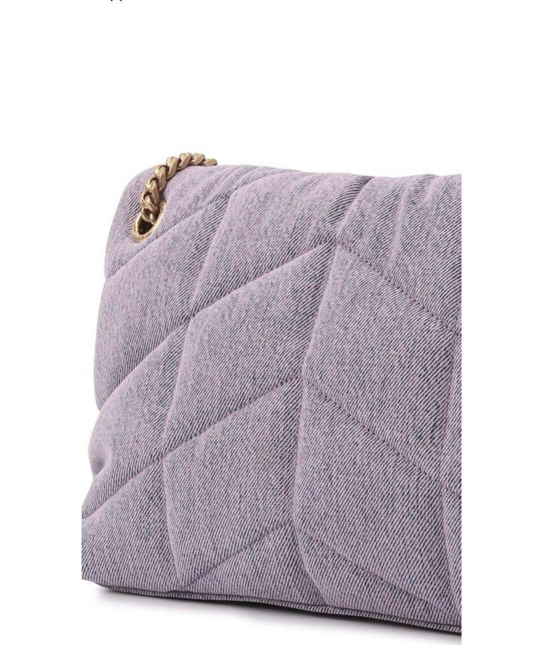 SAINT LAURENT Фиолетовая деним сумка через плечо, фото 5