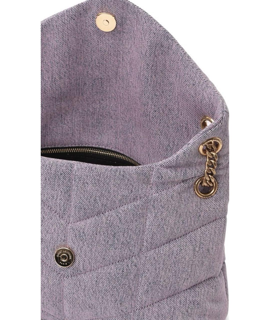 SAINT LAURENT Фиолетовая деним сумка через плечо, фото 3
