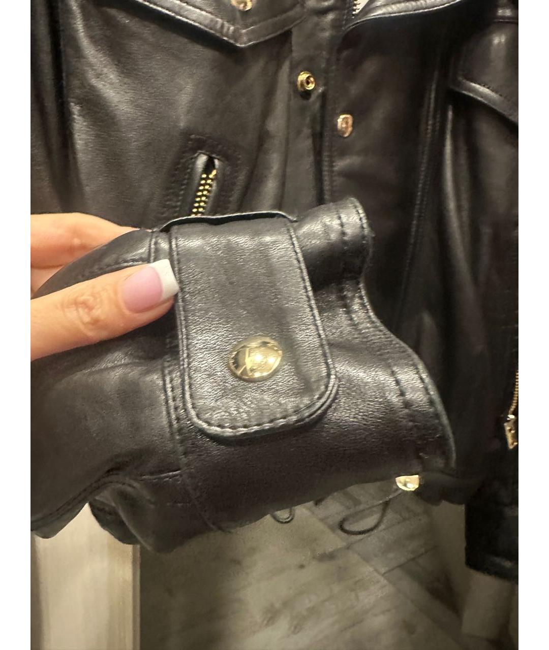 IRO Черная кожаная куртка, фото 4