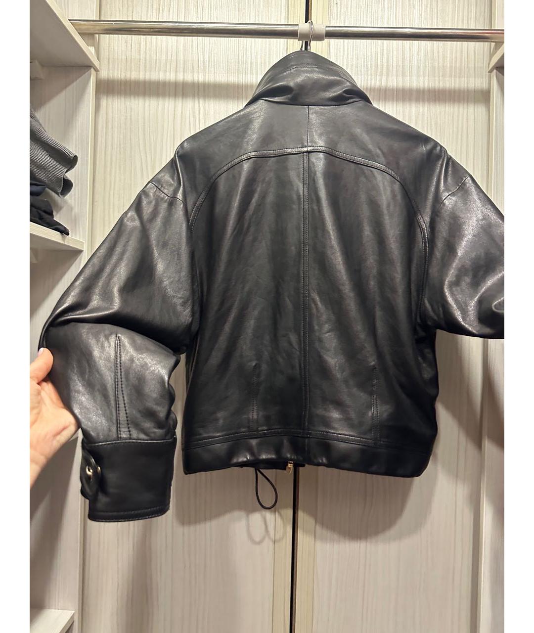 IRO Черная кожаная куртка, фото 2