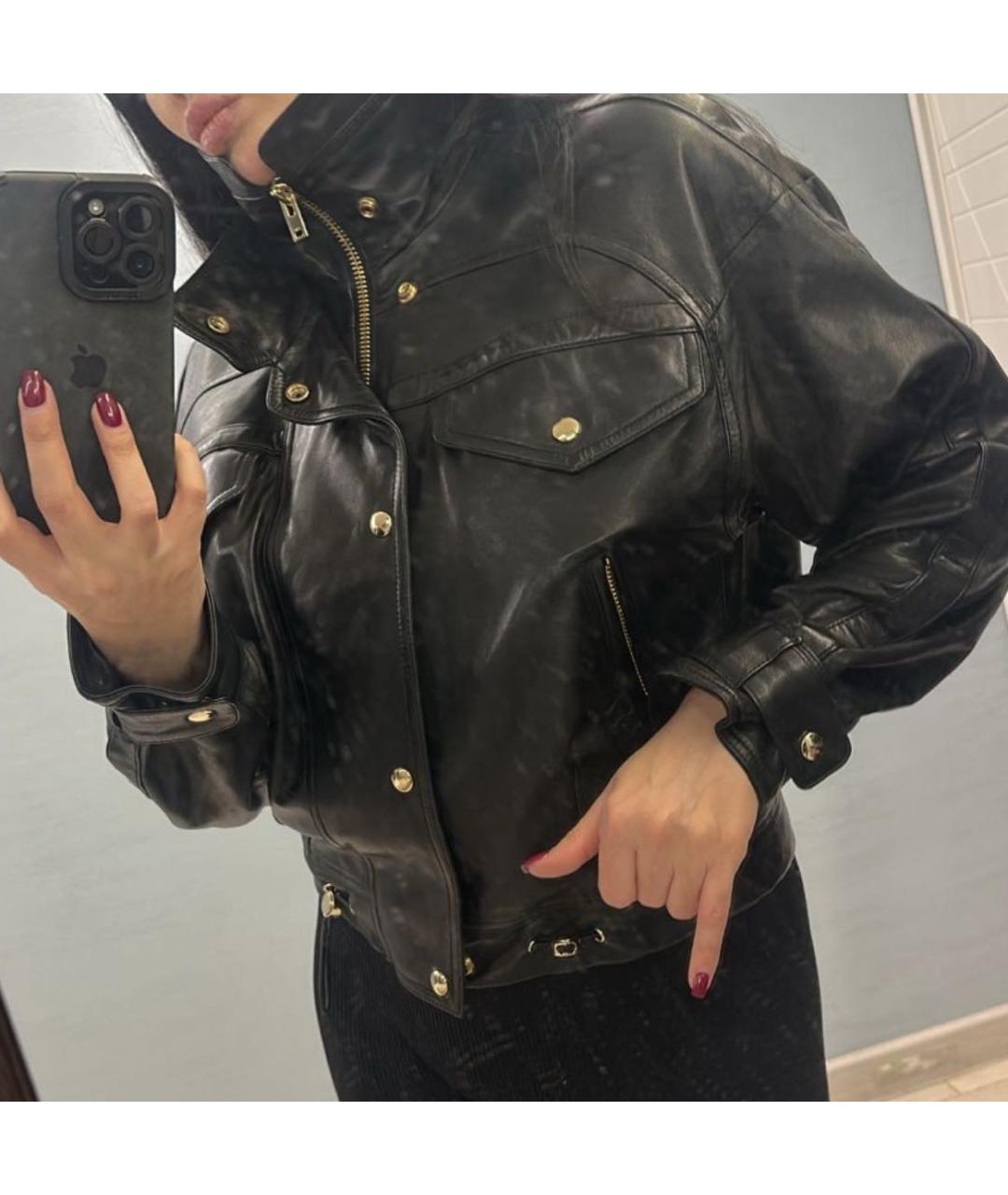 IRO Черная кожаная куртка, фото 5