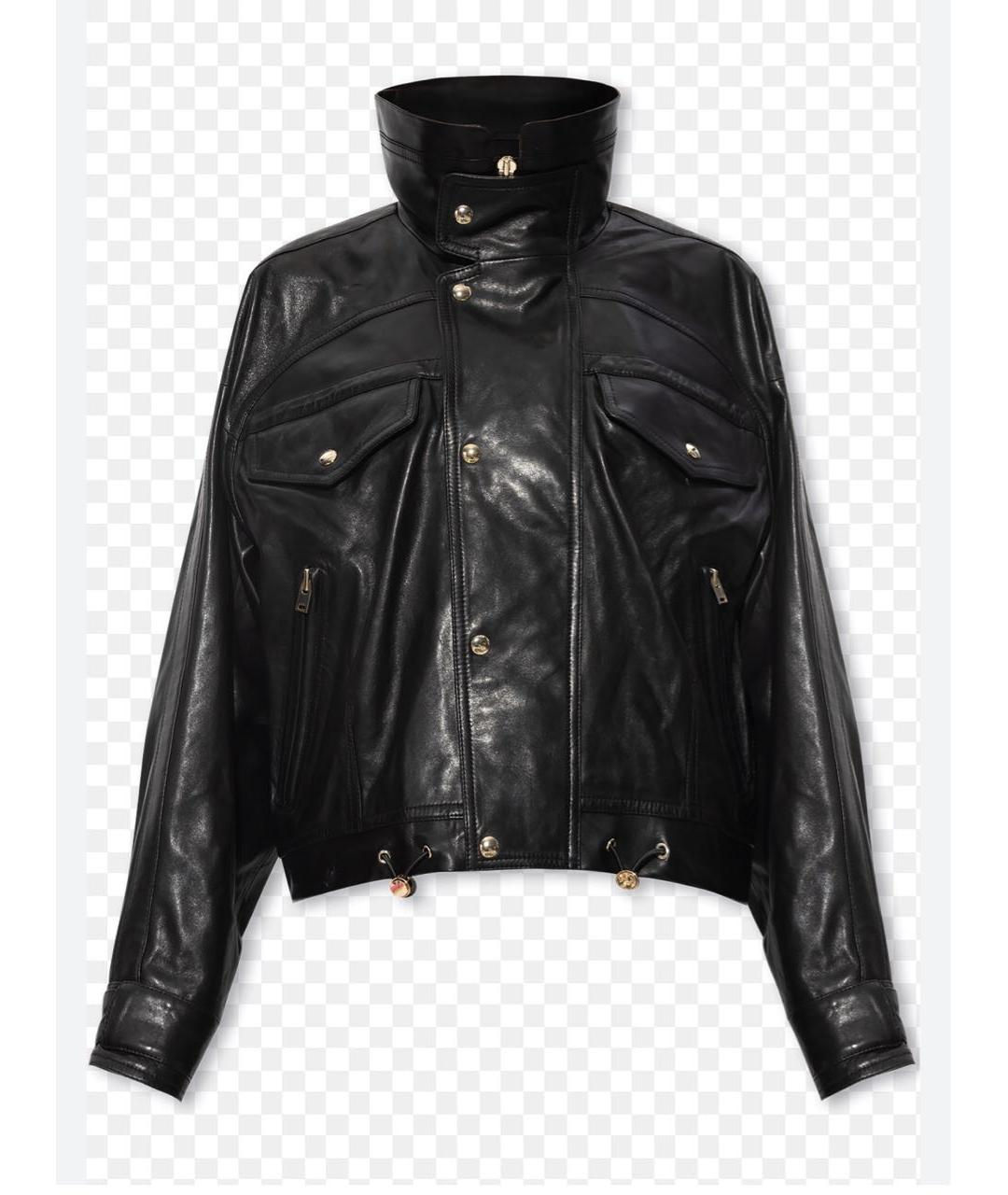 IRO Черная кожаная куртка, фото 7