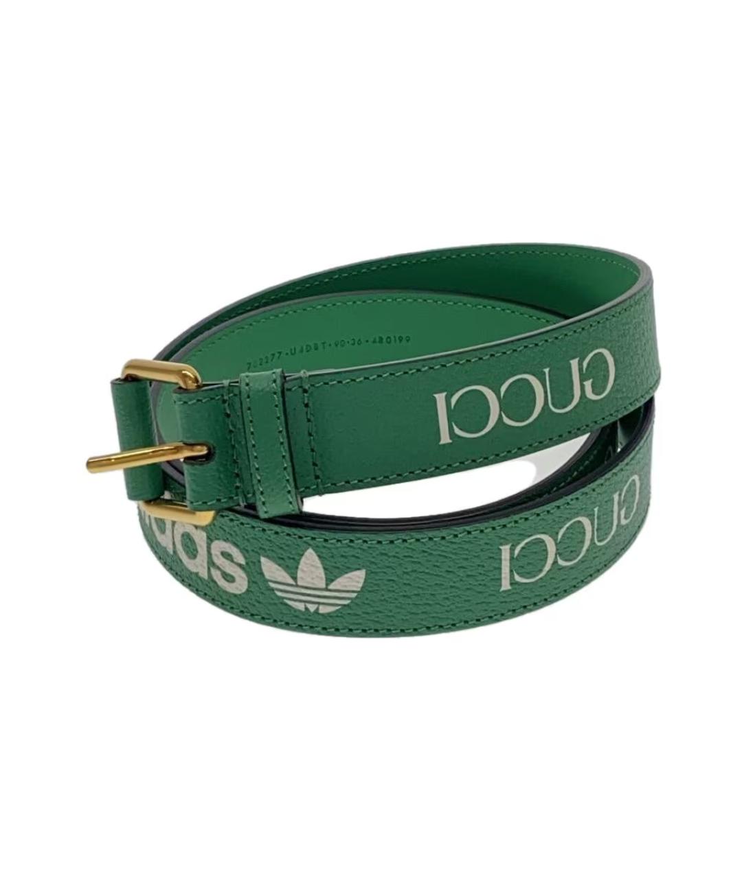 GUCCI Зеленый кожаный ремень, фото 1