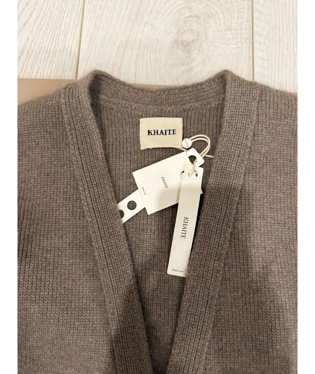 KHAITE Коричневый кашемировый кардиган, фото 5