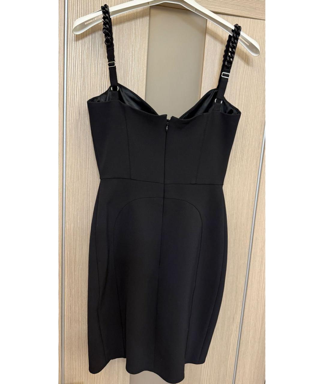 ELISABETTA FRANCHI Черное полиэстеровое коктейльное платье, фото 2