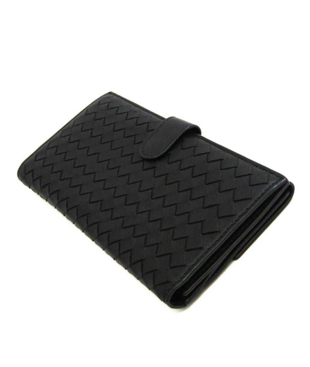 BOTTEGA VENETA Черный кожаный кошелек, фото 4