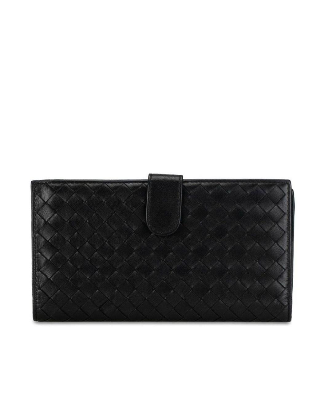 BOTTEGA VENETA Черный кожаный кошелек, фото 6