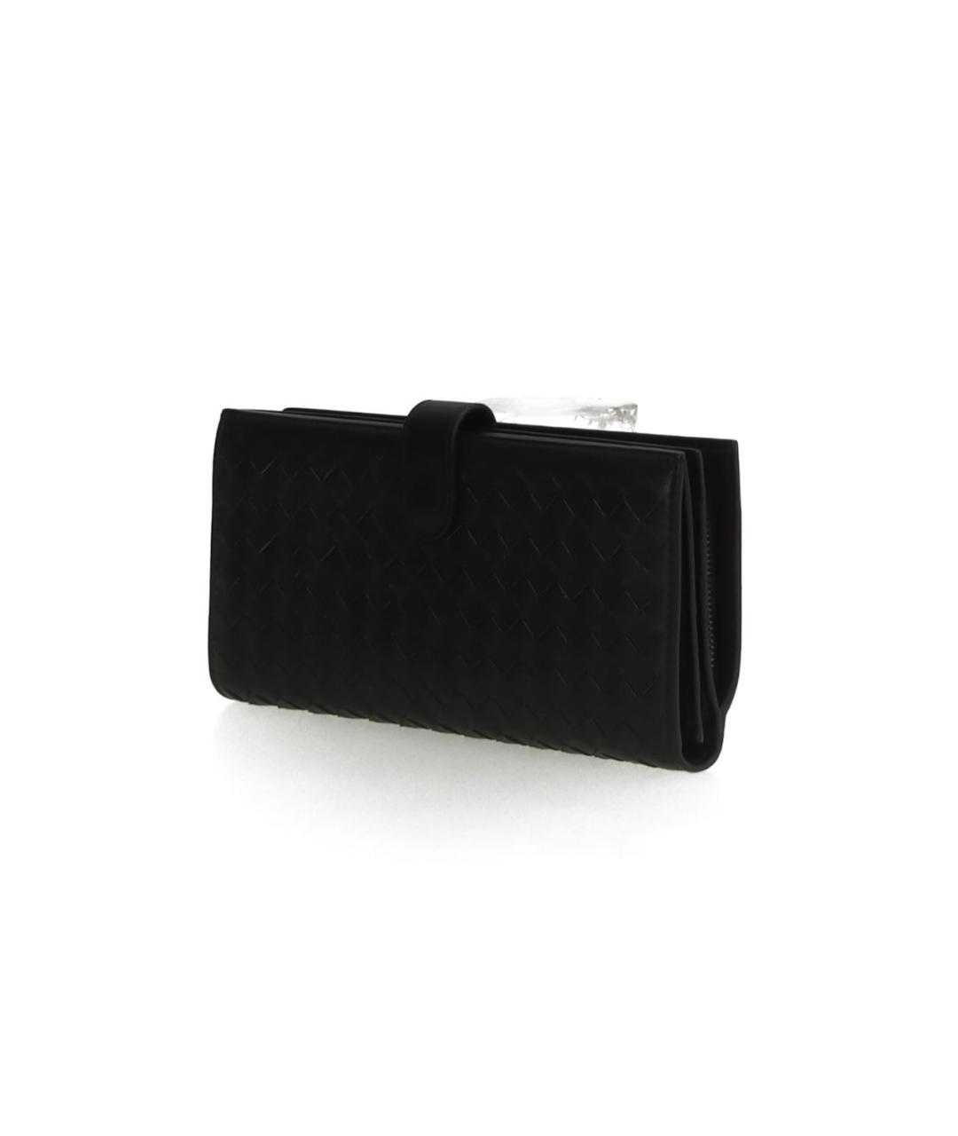 BOTTEGA VENETA Черный кожаный кошелек, фото 2