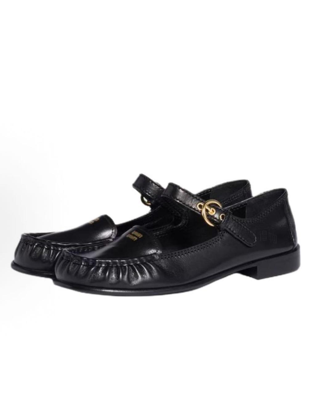 MIU MIU Черные туфли из лакированной кожи, фото 2