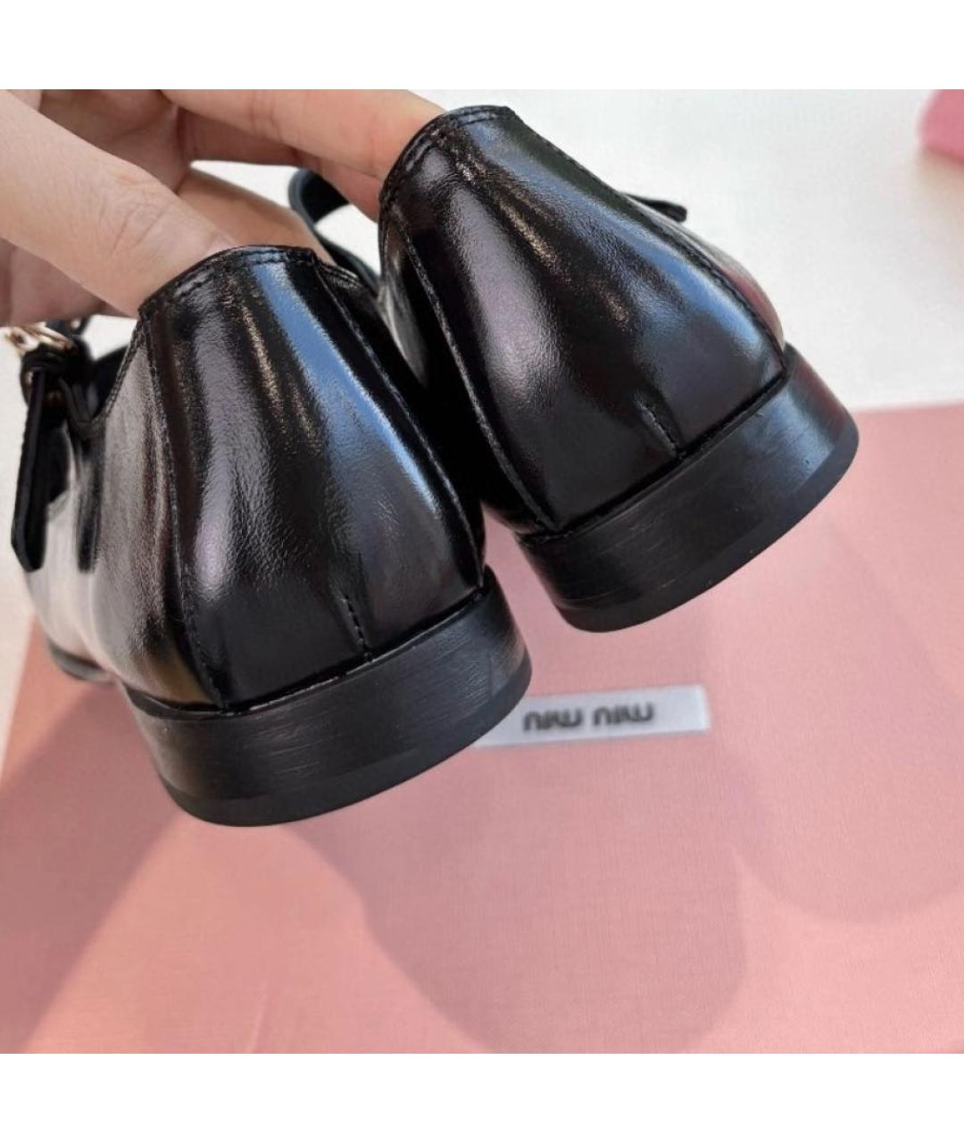 MIU MIU Черные туфли из лакированной кожи, фото 5