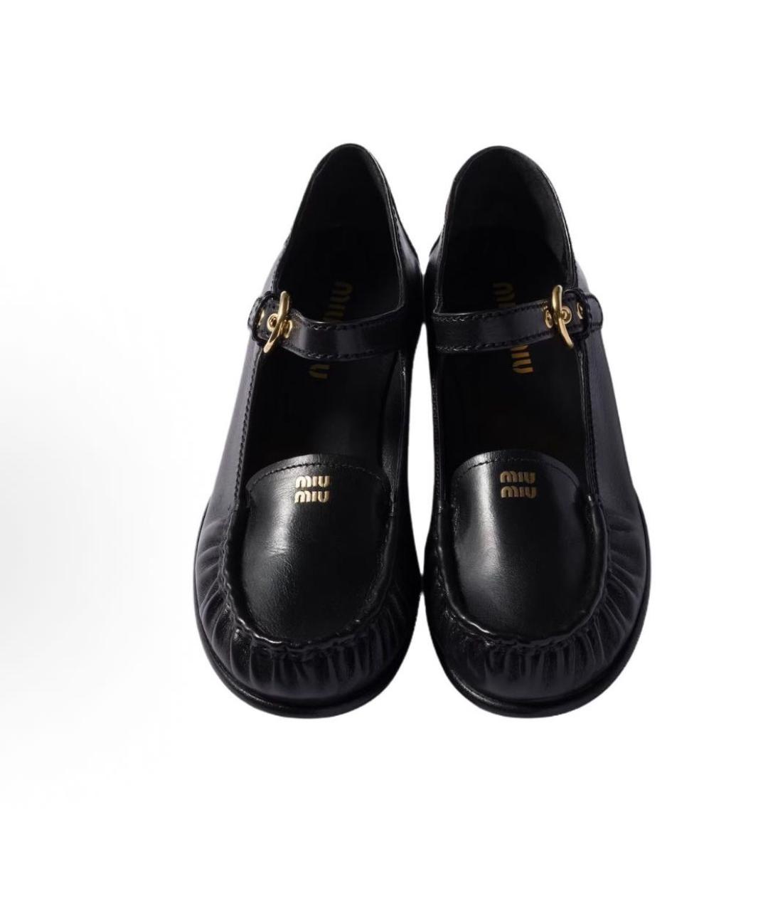 MIU MIU Черные туфли из лакированной кожи, фото 3