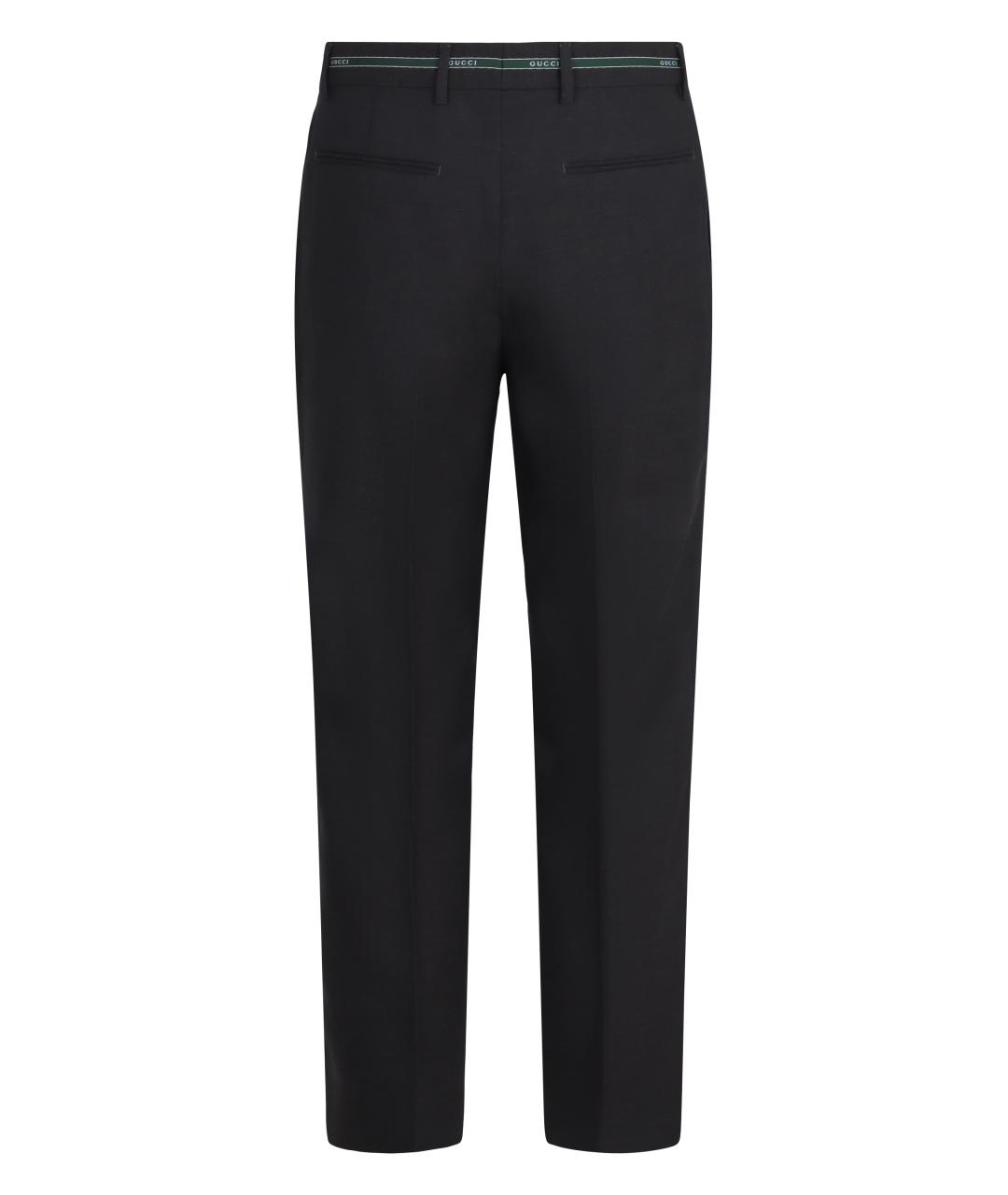 GUCCI Серые шерстяные повседневные брюки, фото 2