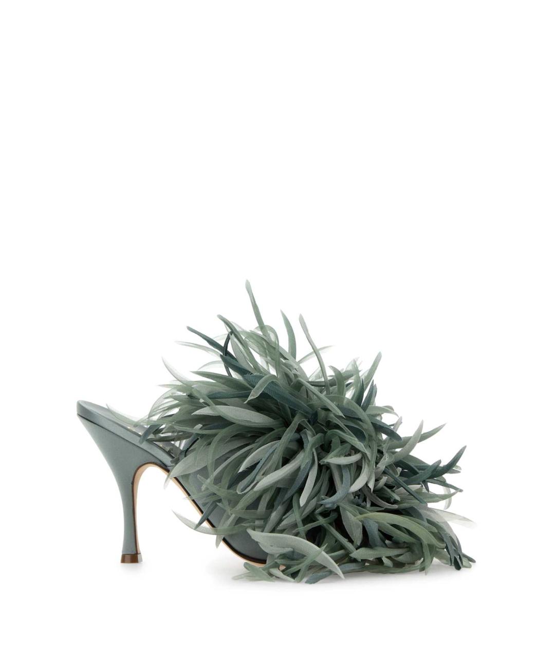 GUCCI Зеленые мюли, фото 1